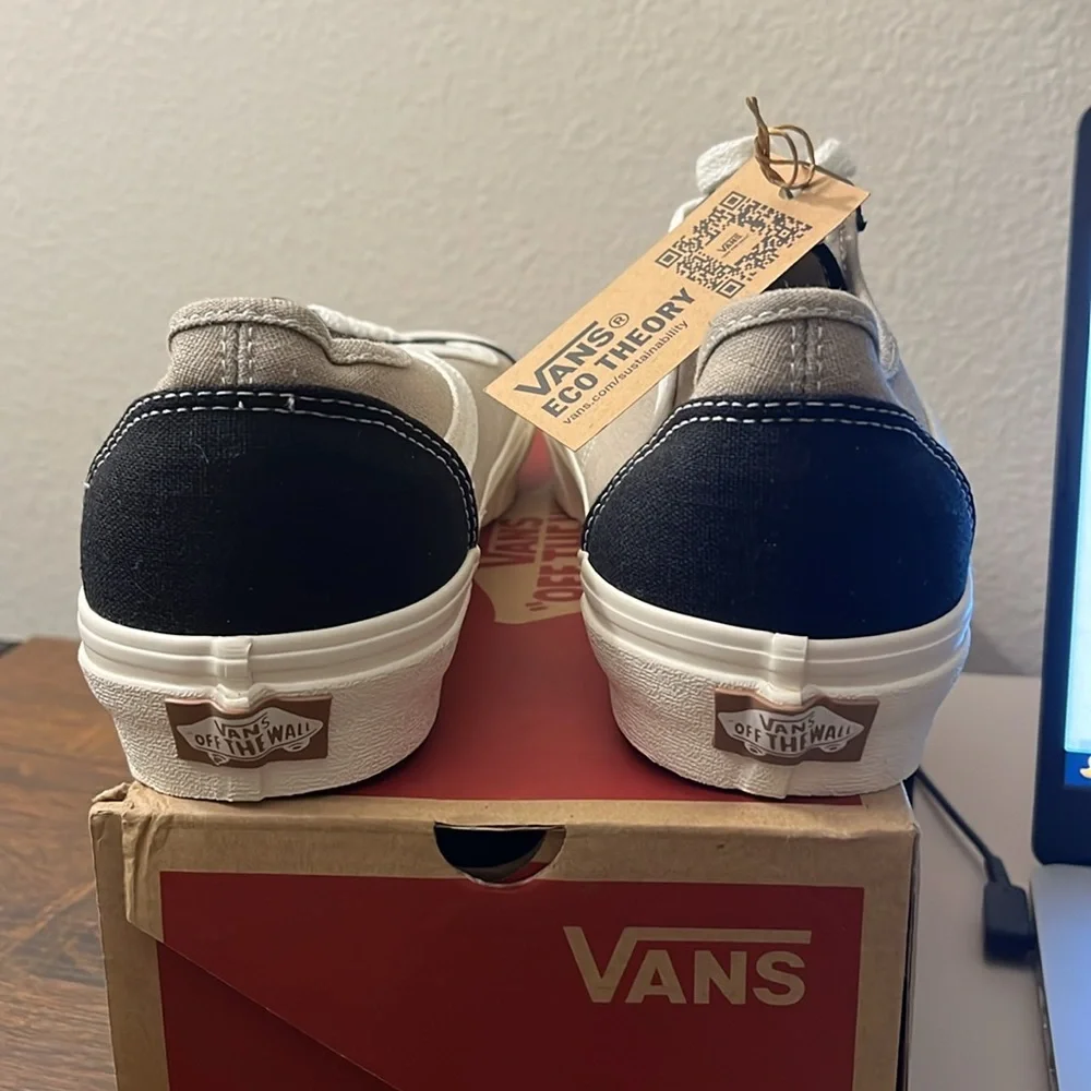 NWT VANS Men's Eco Theory Old Skool Tape Shoes - Nude/Brown/Black - VN0A54F4BLK - Picture 7 of 9
